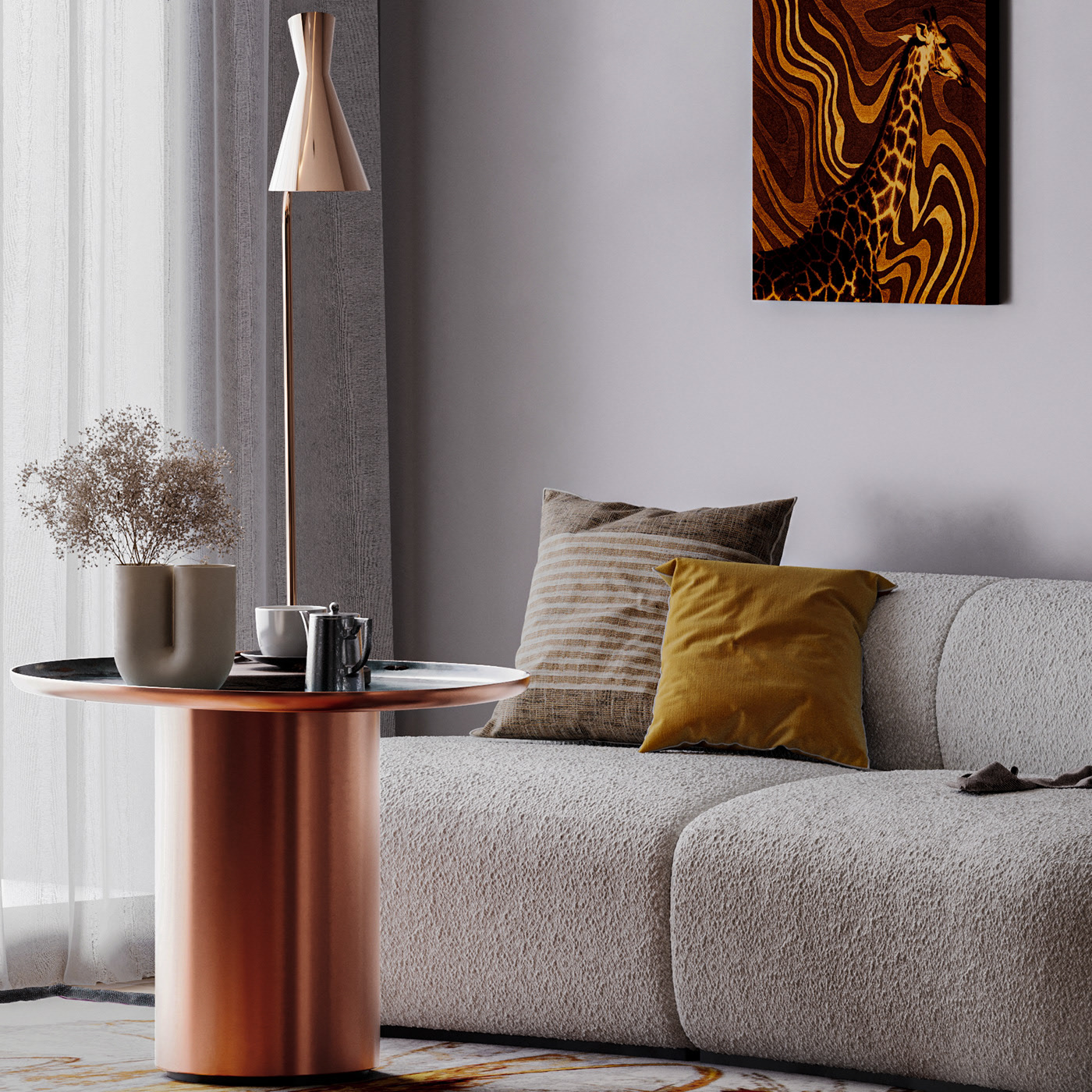 Living Room Interior Design in Dubai Marina