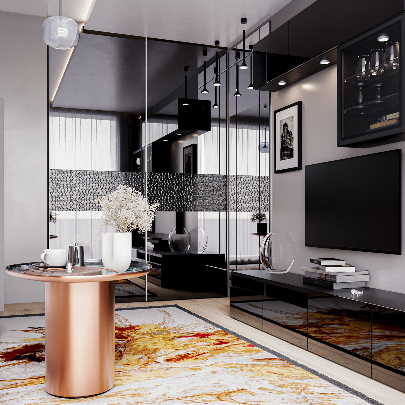 Living Room Interior Design in Dubai Marina
