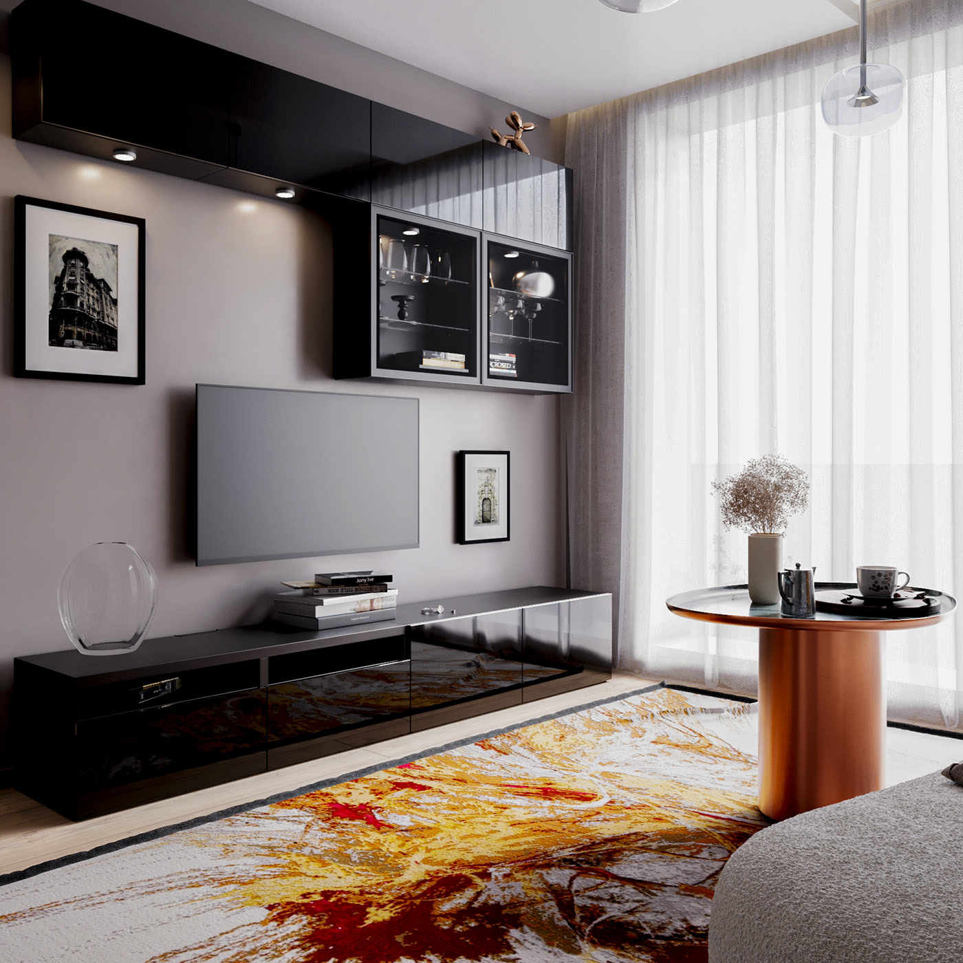 Living Room Interior Design in Dubai Marina
