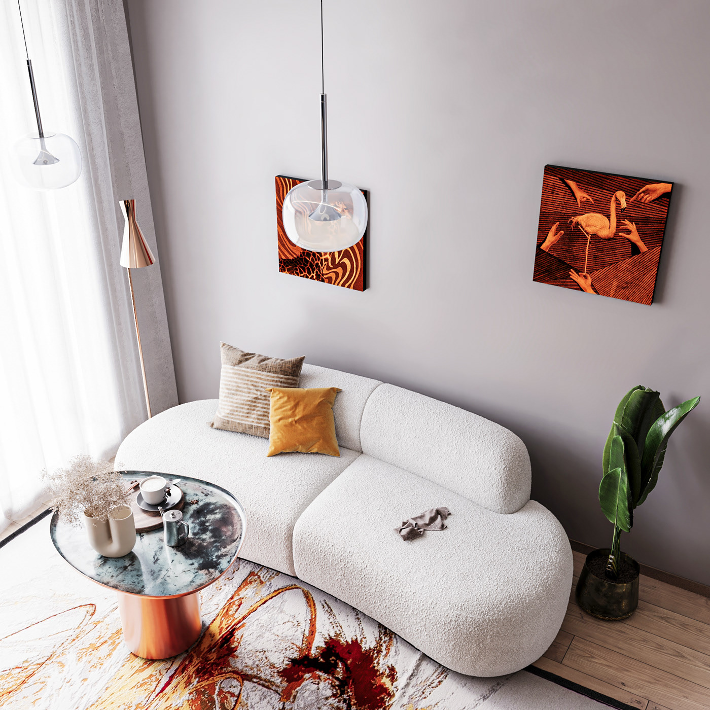 Living Room Interior Design in Dubai Marina